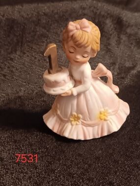 Lefton Girls 1st Birthday Figurine